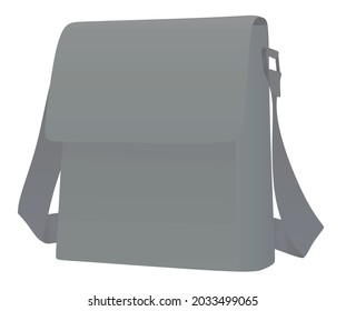 Grey men bag. vector illustration