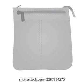 Grey men bag. vector illustration