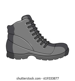 Grey men shoes oxfords. Casual shoes for autumn and spring .Different shoes single icon in cartoon style vector symbol stock illustration.