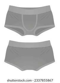 Grey men underwear. vector illustration