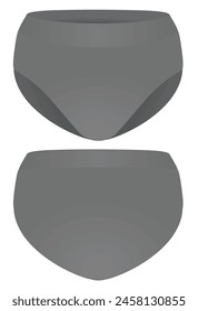 Ropa interior de hombre gris. Ilustración vectorial