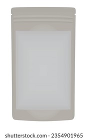 Bolso de mercancía gris. ilustración vectorial