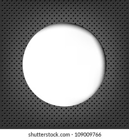 Fondo De Metal Gris Con Burbuja De Voz, Ilustración Vector