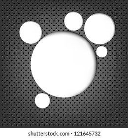 Fondo De Metal Gris Con Burbuja De Voz Web Con Malla De Gradiente, Ilustración Vector