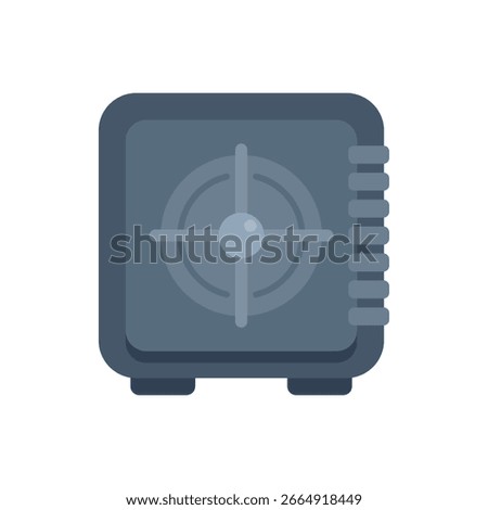 Grey metal safe with a combination lock is protecting valuables and important items