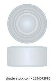 Grey metallic can. vector illustration