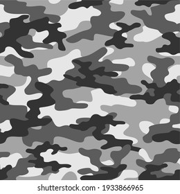 grey military camouflage vector seamless print