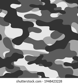 grey military camouflage. vector seamless print. army camouflage for clothing or printing