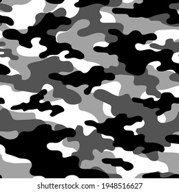 grey military camouflage. vector seamless print. army camouflage for clothing or printing