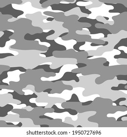 grey military camouflage. vector seamless print. army camouflage for clothing or printing