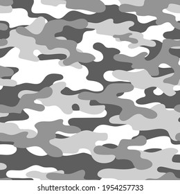 grey military camouflage. vector seamless print. army camouflage for clothing or printing