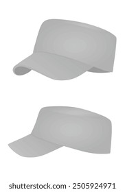 Grey  military cap. vector illustration