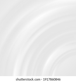 Grey and milk white smooth circles abstract tech graphic design. Futuristic minimal background. Vector illustration