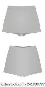 Grey mini shorts-skirt. vector illustration