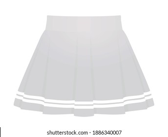 Grey mini skirt. vector illustration