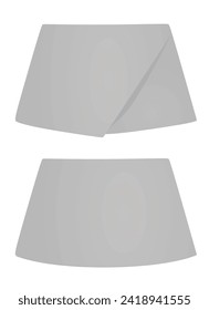 Grey  mini skirt. vector illustration