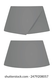 Mini falda gris. Ilustración vectorial