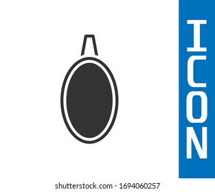 Icono de espejo gris aislado en fondo blanco. Ilustración vectorial