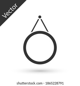 Icono del espejo gris aislado en fondo blanco.  Vector