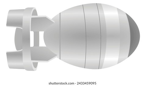 Grey missile bomb. vector illustration