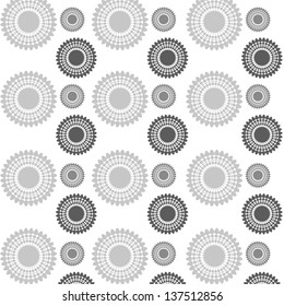 Grey modern abstract vector mandala background