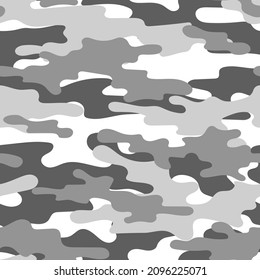 grey modern army vector camouflage print, seamless pattern for clothing headband or print.		