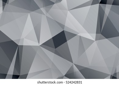 Grey modern geometrical abstract background. Triangular backdrop. Dark wallpaper. geometric texture. trendy pattern. creative concept. vector illustration for booklet, cover, magazine, banner,