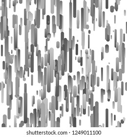 Grey modern gradient background with vertical rounded stripe pattern - vector illustration