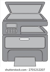 Gris Moderno Oficina Multifunción Copiadora