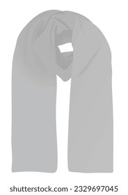 Grey modern scarf. vector illustration