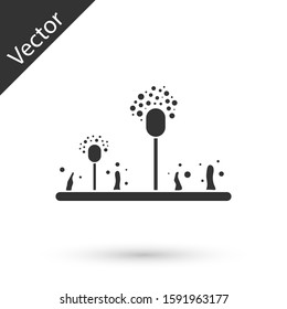Grey Mold icon isolated on white background.  Vector Illustration