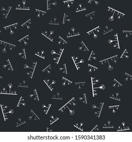 Grey Mold icon isolated seamless pattern on black background.  Vector Illustration