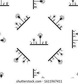 Grey Mold icon isolated seamless pattern on white background.  Vector Illustration