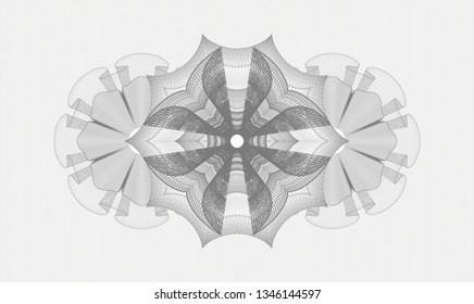 Grey money style emblem or rosette