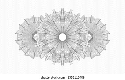 Grey money style emblem or rosette