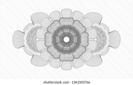 Grey money style emblem or rosette