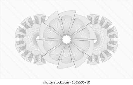 Grey money style emblem or rosette