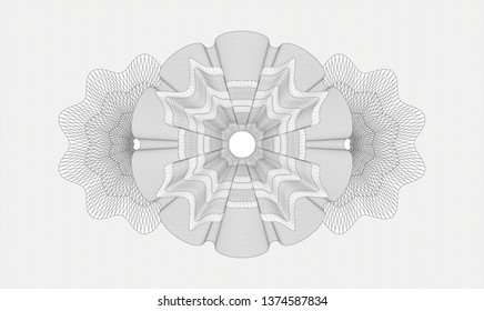 Grey money style emblem or rosette