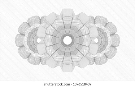 Grey money style emblem or rosette