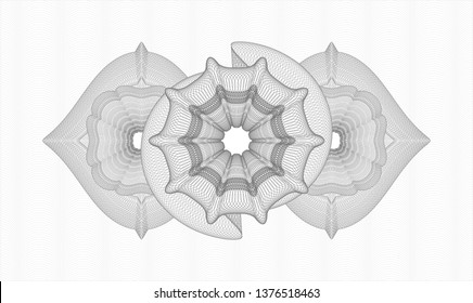 Grey money style emblem or rosette