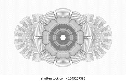 Grey money style rosette