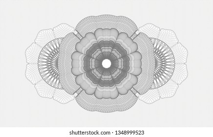 Grey money style rosette