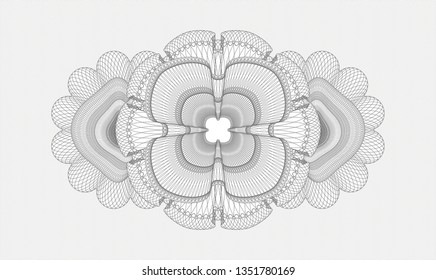 Grey money style rosette