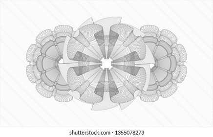 Grey money style rosette