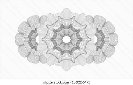 Grey money style rosette
