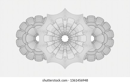 Grey money style rosette