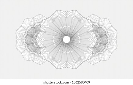 Grey money style rosette