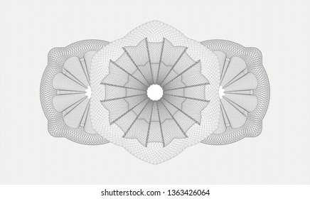 Grey money style rosette