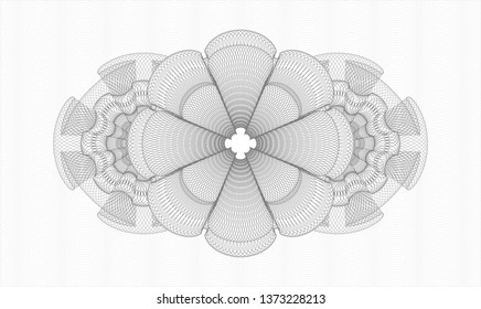 Grey money style rosette