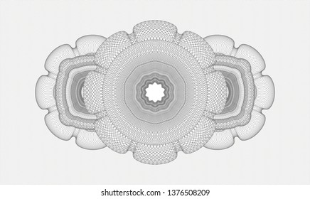 Grey money style rosette